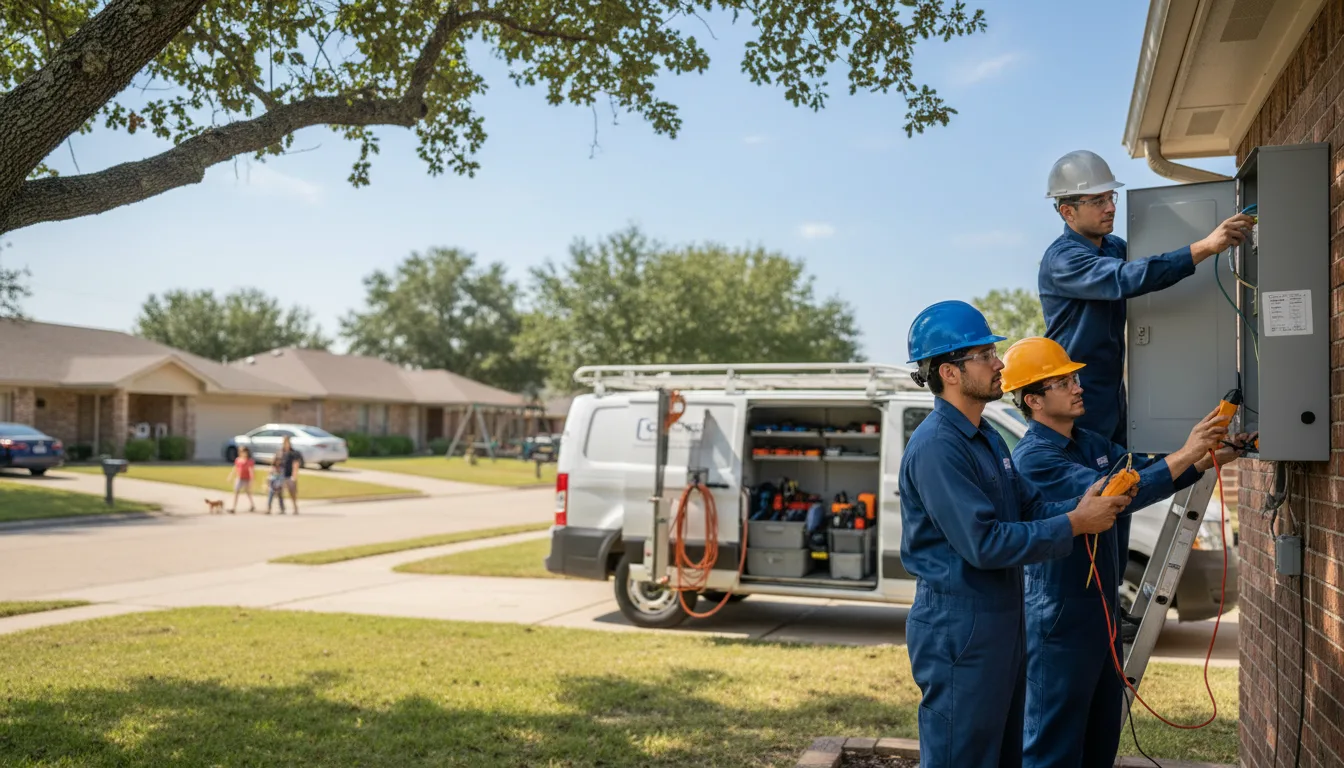 Certified electrician providing emergency electrical services in Canadian, TX
